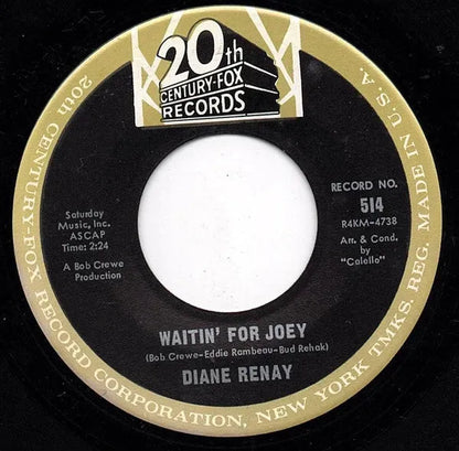 Diane Renay : Growin' Up Too Fast / Waitin' For Joey (7")