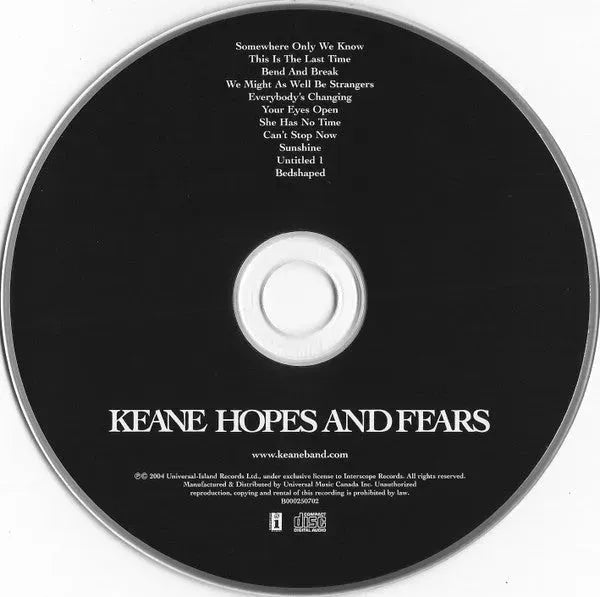 Keane : Hopes And Fears (CD, Album)