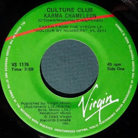 Culture Club : Karma Chameleon (7", Single)