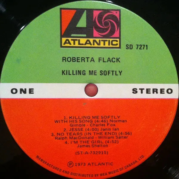 Roberta Flack : Killing Me Softly (LP, Album, Gat)