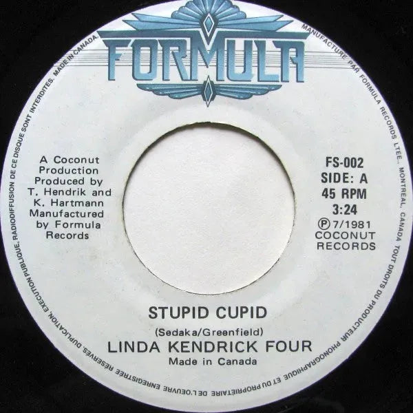 Linda Kendrick Four : Stupid Cupid / Hideaway (7", Single)