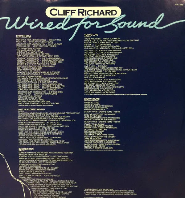 Cliff Richard : Wired For Sound (LP, Album)