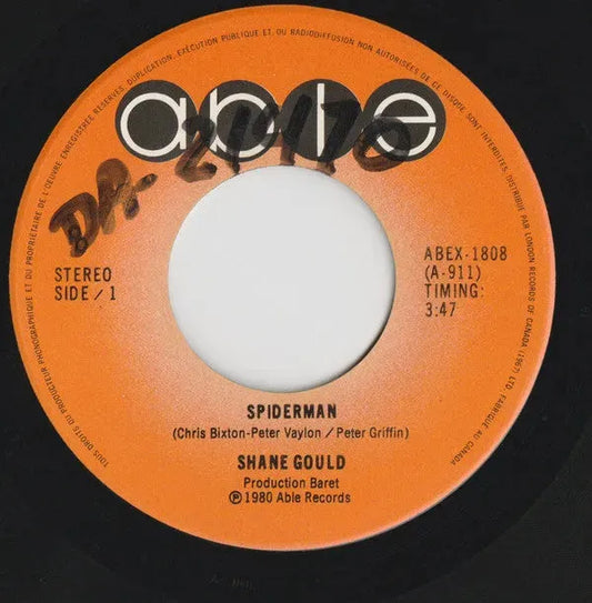 Shane Gould : Spiderman / Clouds (7")