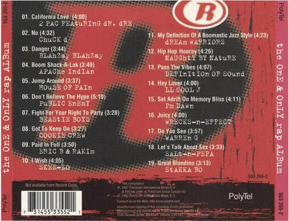 Various : the OnE & OnLY rap ALBum (CD, Comp)