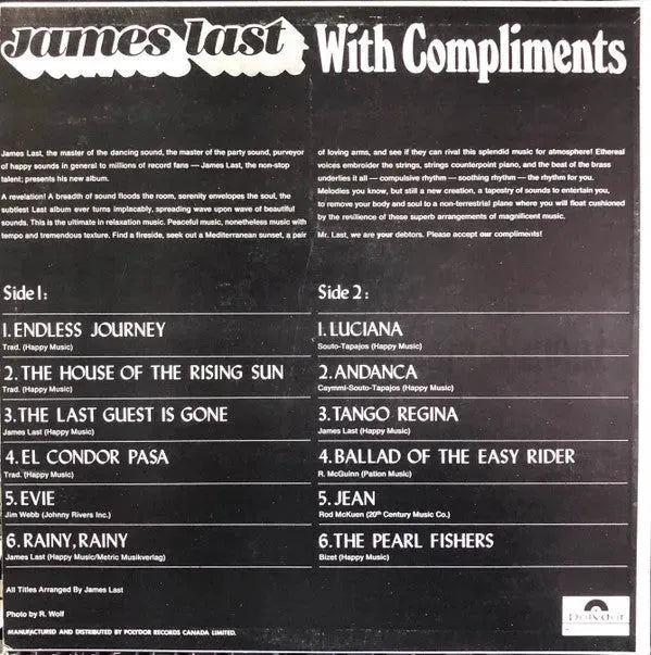 James Last : With Compliments (LP, Album)