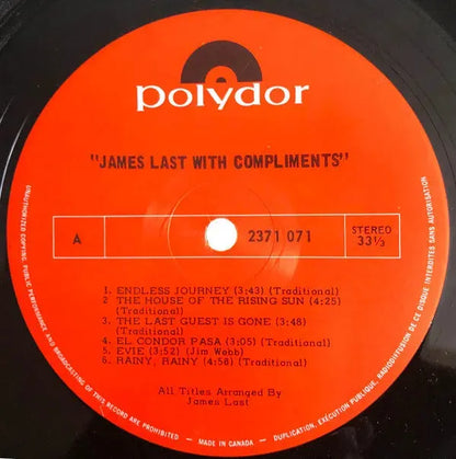 James Last : With Compliments (LP, Album)