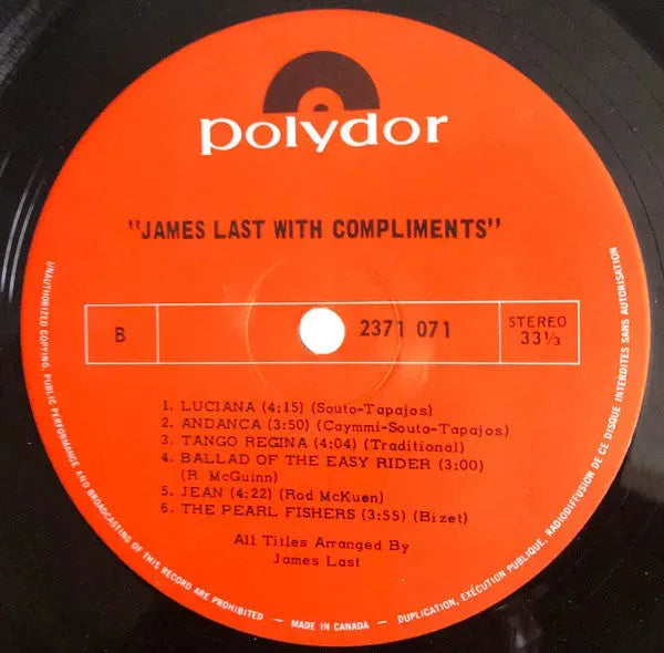 James Last : With Compliments (LP, Album)