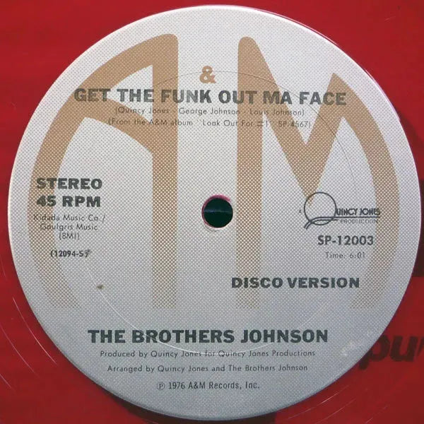 Brothers Johnson : Strawberry Letter 23 (Disco Version) / Get The Funk Out Ma Face (Disco Version) (12", Ltd, Red)