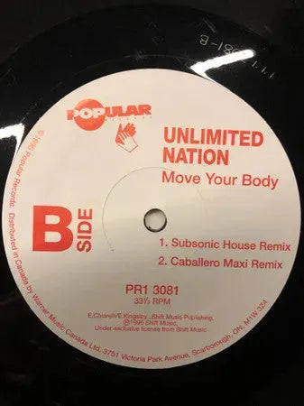 Unlimited Nation : Move Your Body (12")