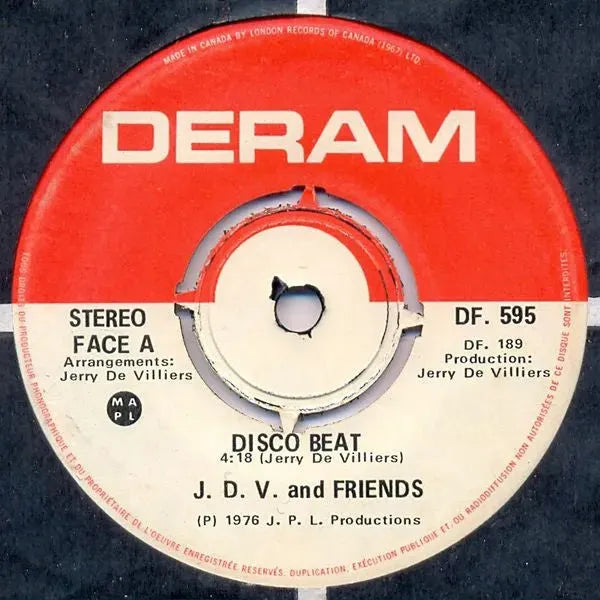 J.D.V. And Friends : Disco Beat (7", Single)