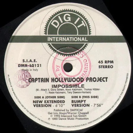 Captain Hollywood Project : Impossible (12")