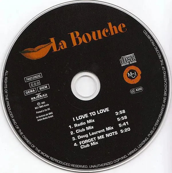 La Bouche : I Love To Love / Forget Me Nots (CD, Maxi)