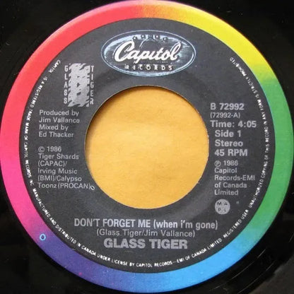 Glass Tiger : Don't Forget Me (When I'm Gone) (7", Single)