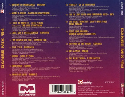 Various : MusiquePlus Danse Mix '94 (CD, Comp, Mixed)