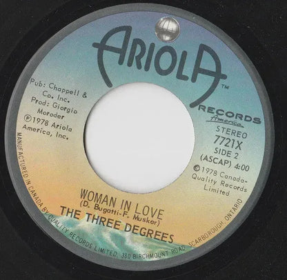 The Three Degrees : Giving Up, Giving In (7", Single)