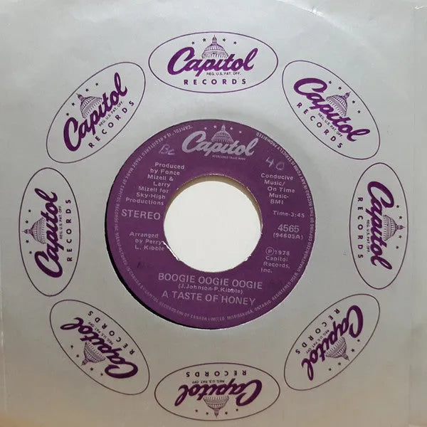 A Taste Of Honey : Boogie Oogie Oogie (7", Single)