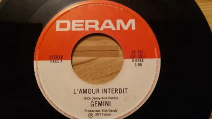 Gemini (24) : L'Amour Interdit (7", Single)