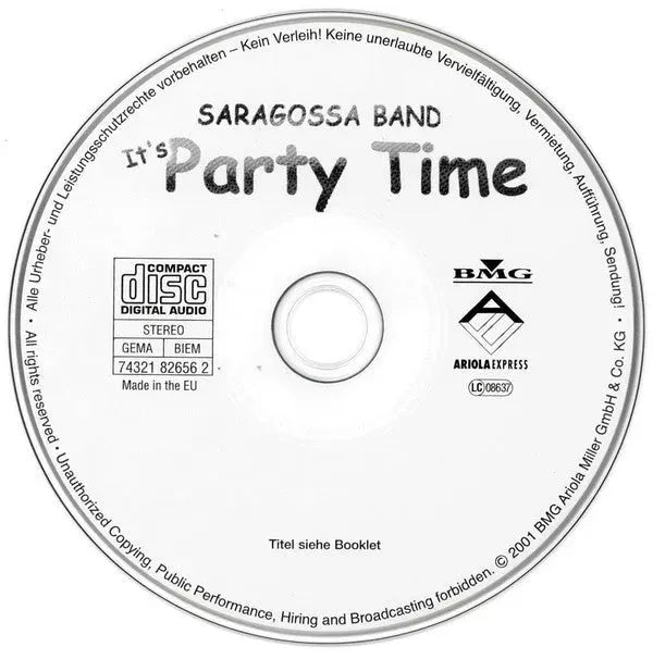 Saragossa Band : It's Party Time (CD, Comp)