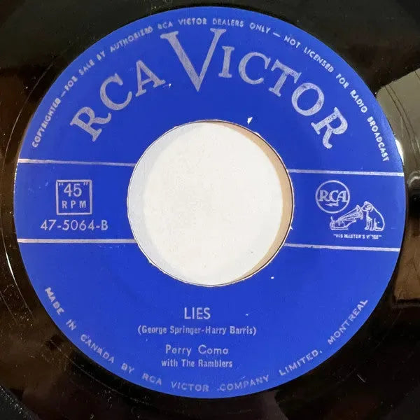 Perry Como With The Ramblers (3) : Don't Let The Stars Get In Your Eyes / Lies (7", Single)