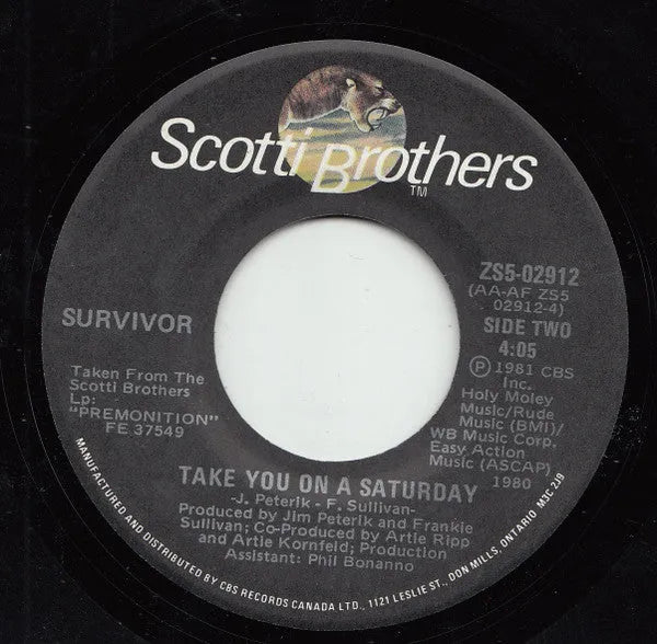 Survivor : Eye Of The Tiger (7", Single)