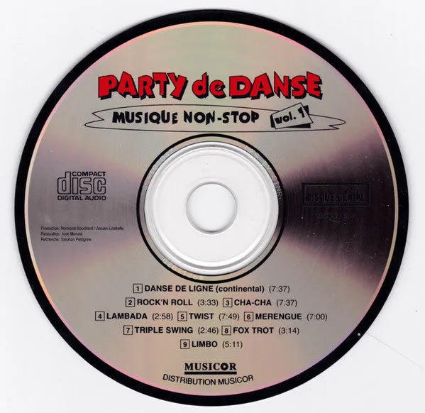 Unknown Artist : Party de Danse (Musique Non-stop Vol. 1) (CD, Album)