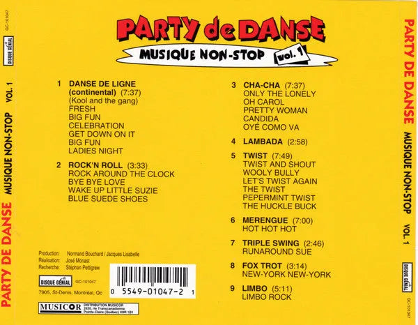 Unknown Artist : Party de Danse (Musique Non-stop Vol. 1) (CD, Album)