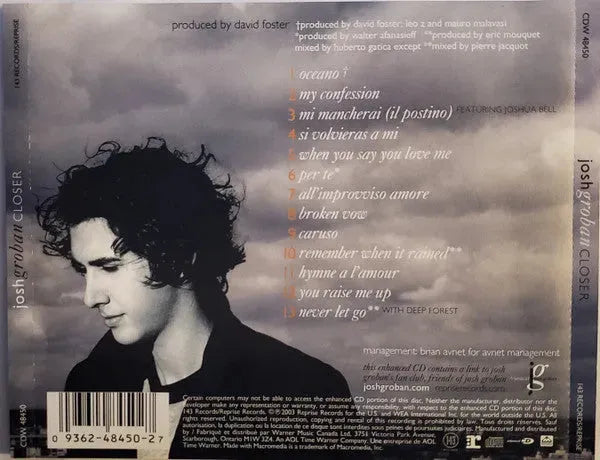 Josh Groban : Closer (CD, Album, Enh)