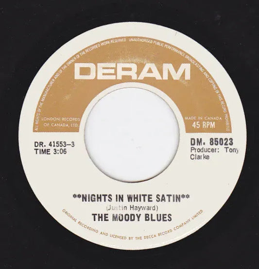 The Moody Blues : Nights In White Satin (7", Single)