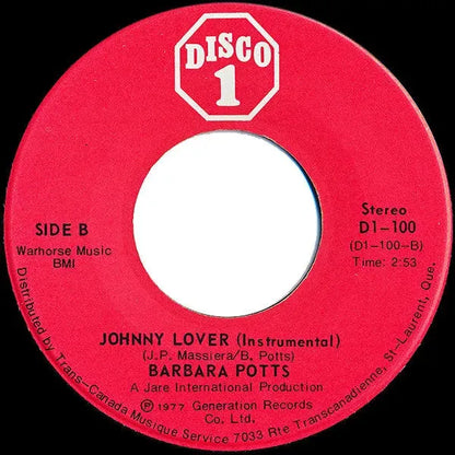 Barbara Potts : Johnny Lover (7")