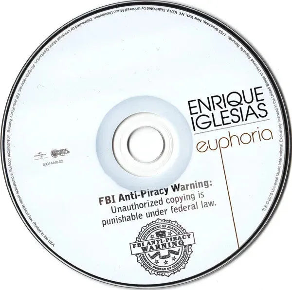 Enrique Iglesias : Euphoria (CD, Album)