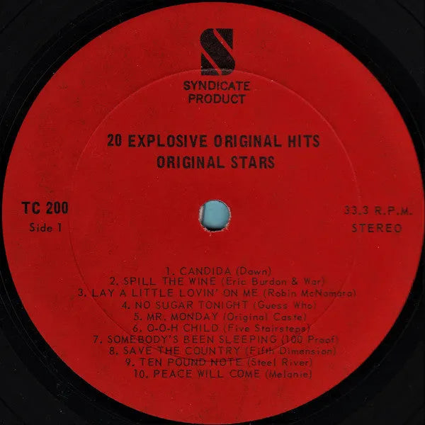 Various : 20 Explosive Hits By 20 Original Stars (LP, Comp)