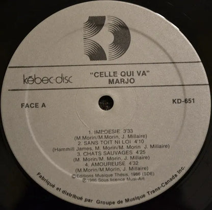 Marjo : Celle Qui Va (LP, Album)