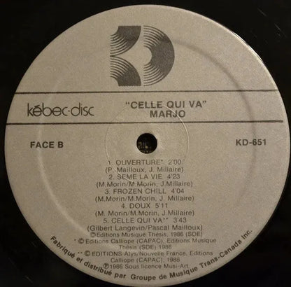 Marjo : Celle Qui Va (LP, Album)