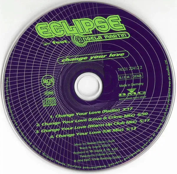 Eclipse (26) feat. Angela Martin : Change Your Love (CD, Maxi)