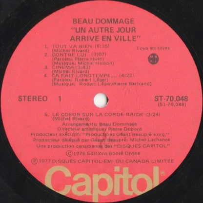 Beau Dommage : Un Autre Jour Arrive En Ville... (LP, Album)