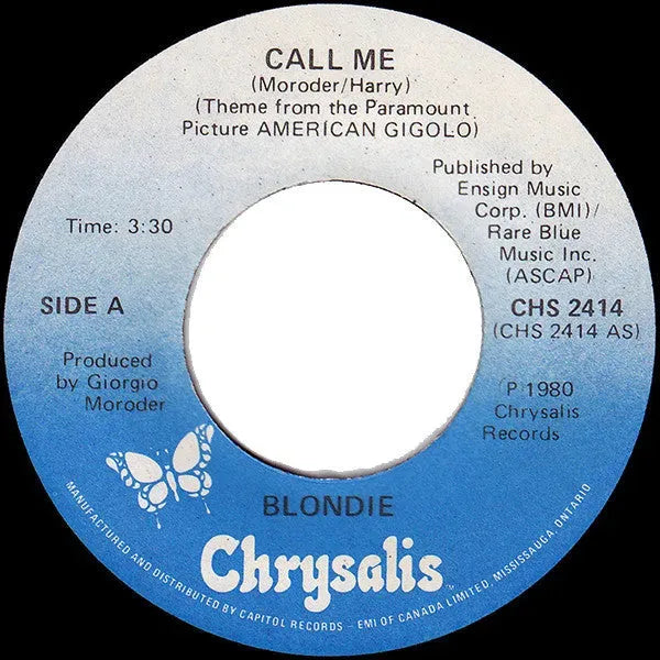 Blondie : Call Me (7", Single, Sho)