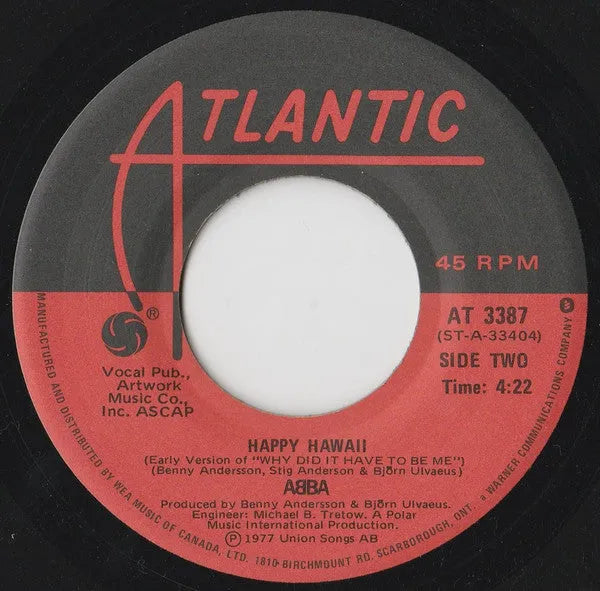 ABBA : Knowing Me, Knowing You / Happy Hawaii (7", Single)