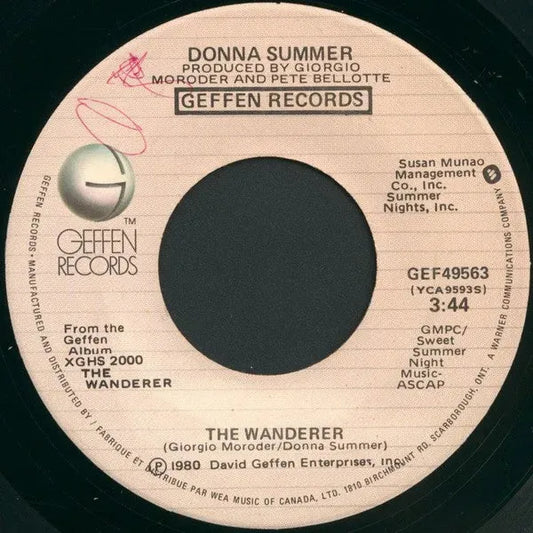 Donna Summer : The Wanderer (7", Single)