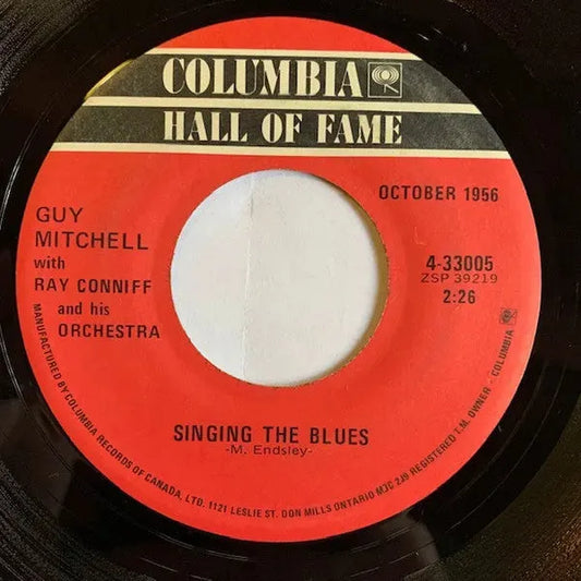 Guy Mitchell : Singing The Blues / Heartaches By The Number (7", RE)