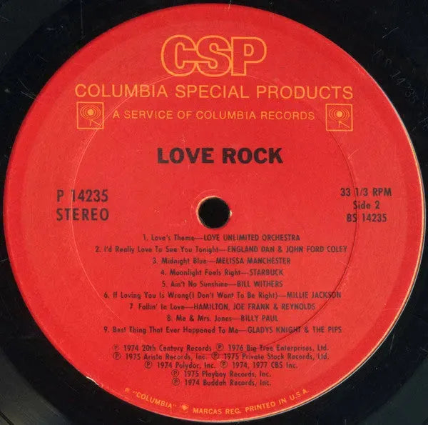 Various : Love Rock (LP, Comp)