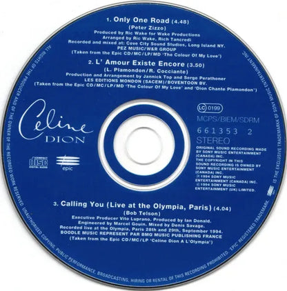 Céline Dion : Only One Road (CD, Single)