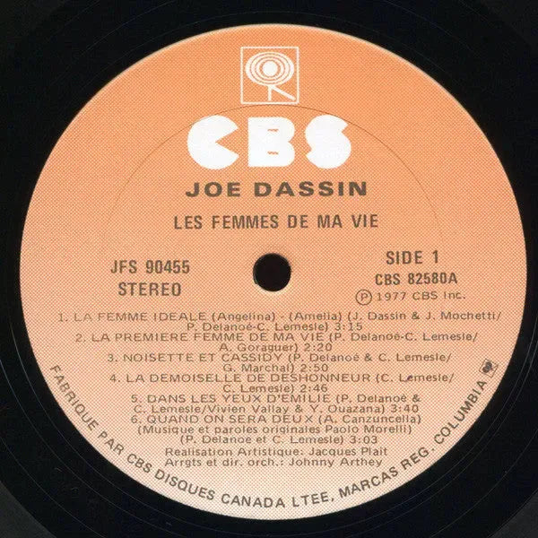 Joe Dassin : Les Femmes De Ma Vie (LP, Album, Gat)