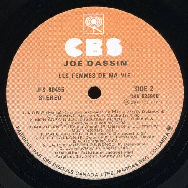 Joe Dassin : Les Femmes De Ma Vie (LP, Album, Gat)