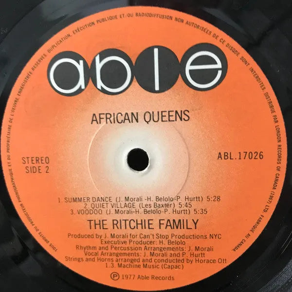 The Ritchie Family : African Queens (LP, Album)