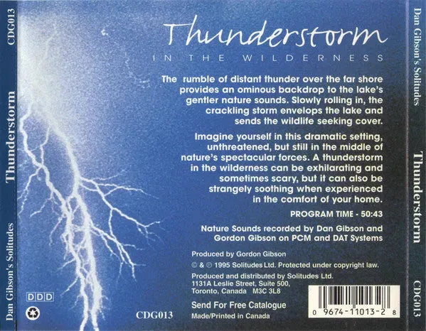 Dan Gibson : Thunderstorm In The Wilderness (CD, Album)