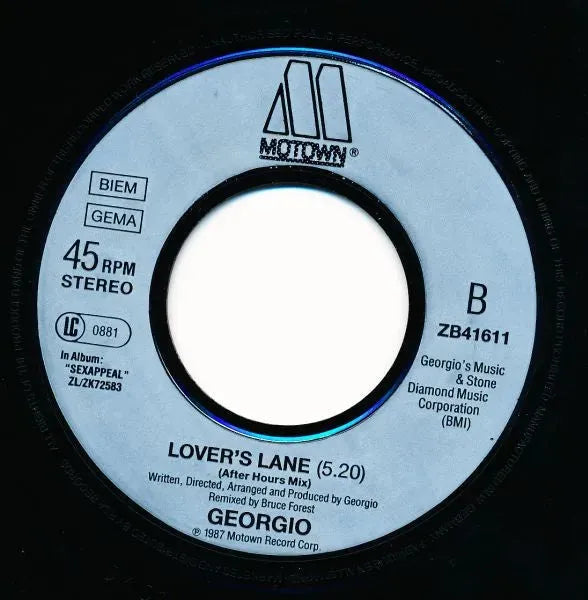 Georgio (2) : Lover's Lane (7", Single)