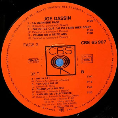 Joe Dassin : 13 Chansons Nouvelles (LP, Album, Gat)