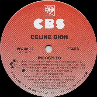 Céline Dion : Incognito (LP, Album)