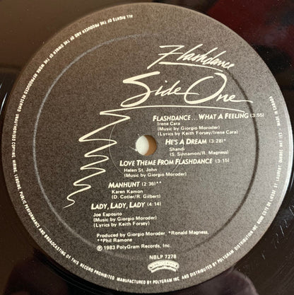 Various : Flashdance (Original Soundtrack From The Motion Picture) (LP, Album, Cin)