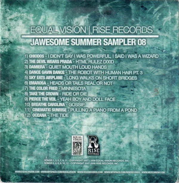 Various : Jawesome Summer Sampler 08 (CD, Comp, Promo)